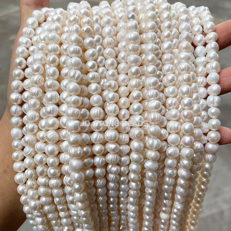 1A Natural White Pink Purple Freshwater Pearl Baroque Bead Irregualr Loose Spacer Bead for Jewelry Making Bracelet Necklace
