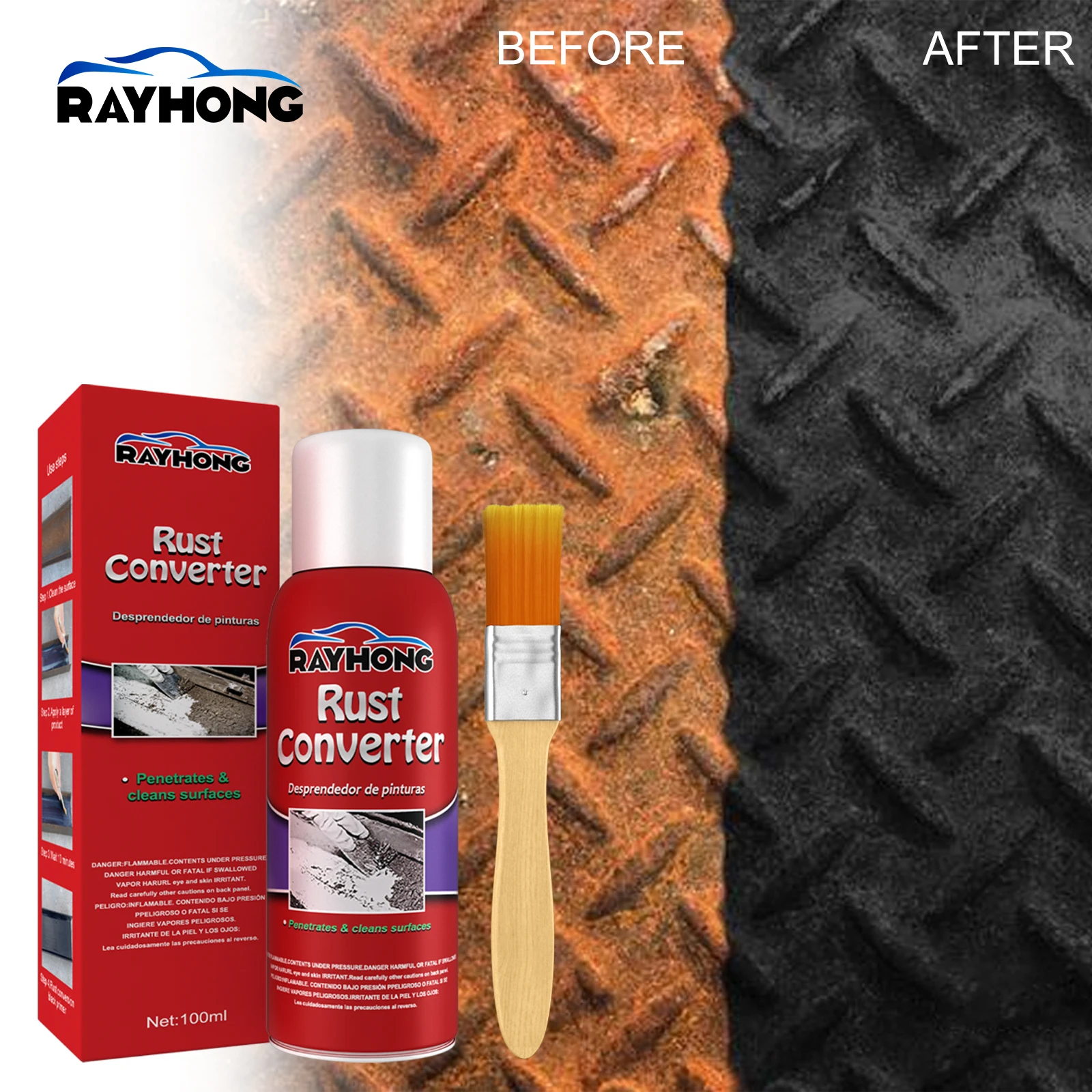 100ml Car Chassis Rust Converter Water Based Metal Rust Remover Rust Proofing Protection for Car SUV Truck Rust Remover