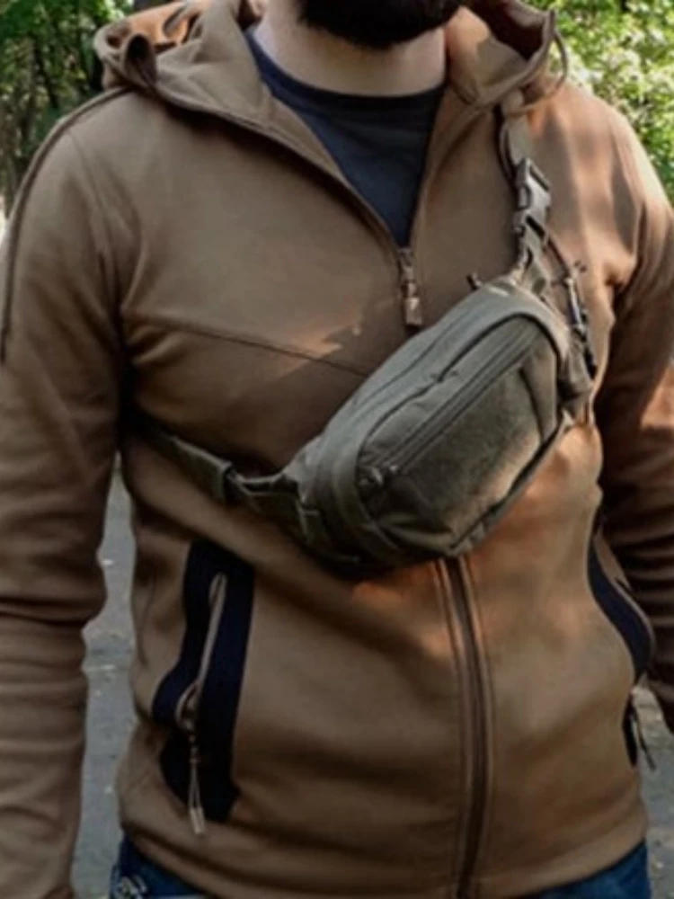 حقيبة خصر خفيفة الوزن للرجال من هيليكون، حقيبة سفر متعددة الوظائف للارتداء عبر الجسم بتصميم سريع الفك للتنقل اليومي