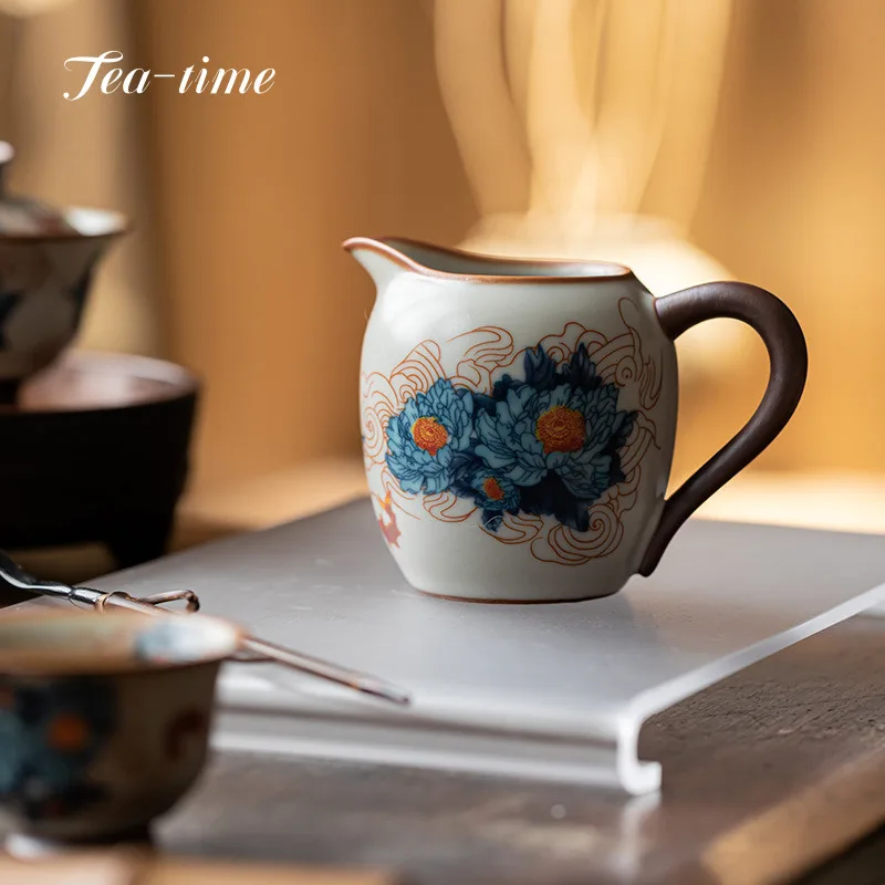 

Ru Kiln Tea Pitcher Cup Chhai Tea Sea Aesthetic Ceramic Justice Cup Zen Divider Even Cup Gracked Can Nurture Ceremony Puer Tea