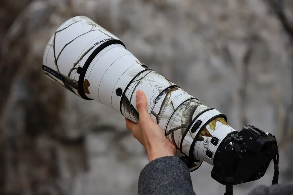 ROLANPRO Objektivmantel für Nikon Z 180–600 mm F/5,6–6,3 VR, wasserdichte Schutzhülle, Tarnung, Regenschutz, Z180–600 Pistolenhülse – Detail 18