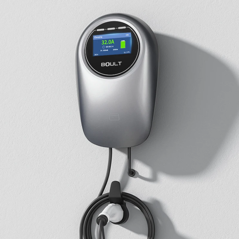 Type1/Type2/GBT Wall-Mounted Fast Charging Station With 5m Cable 7kw/11kw/22kw Home Wallbox EV Charger