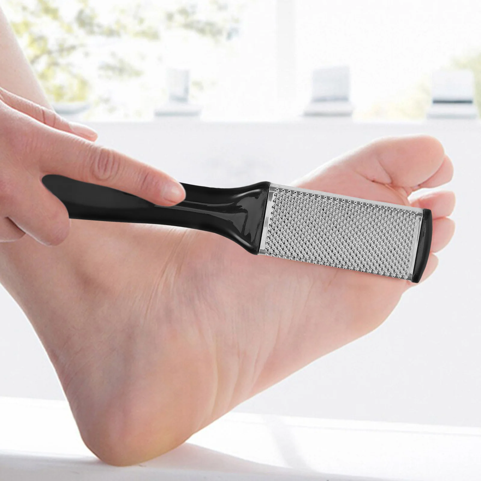 

2Pcs Double-Side Foot Rasp Premium Stainless Steel Sandpaper Pedicure Tool Foot File Scraper Remove Callus Dead Skin