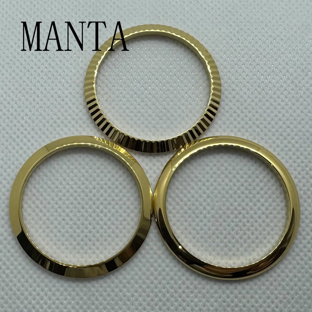 MANTA Watch Parts Polished Silver Stainless Steel Bezel Fit 36mm/39mm Case