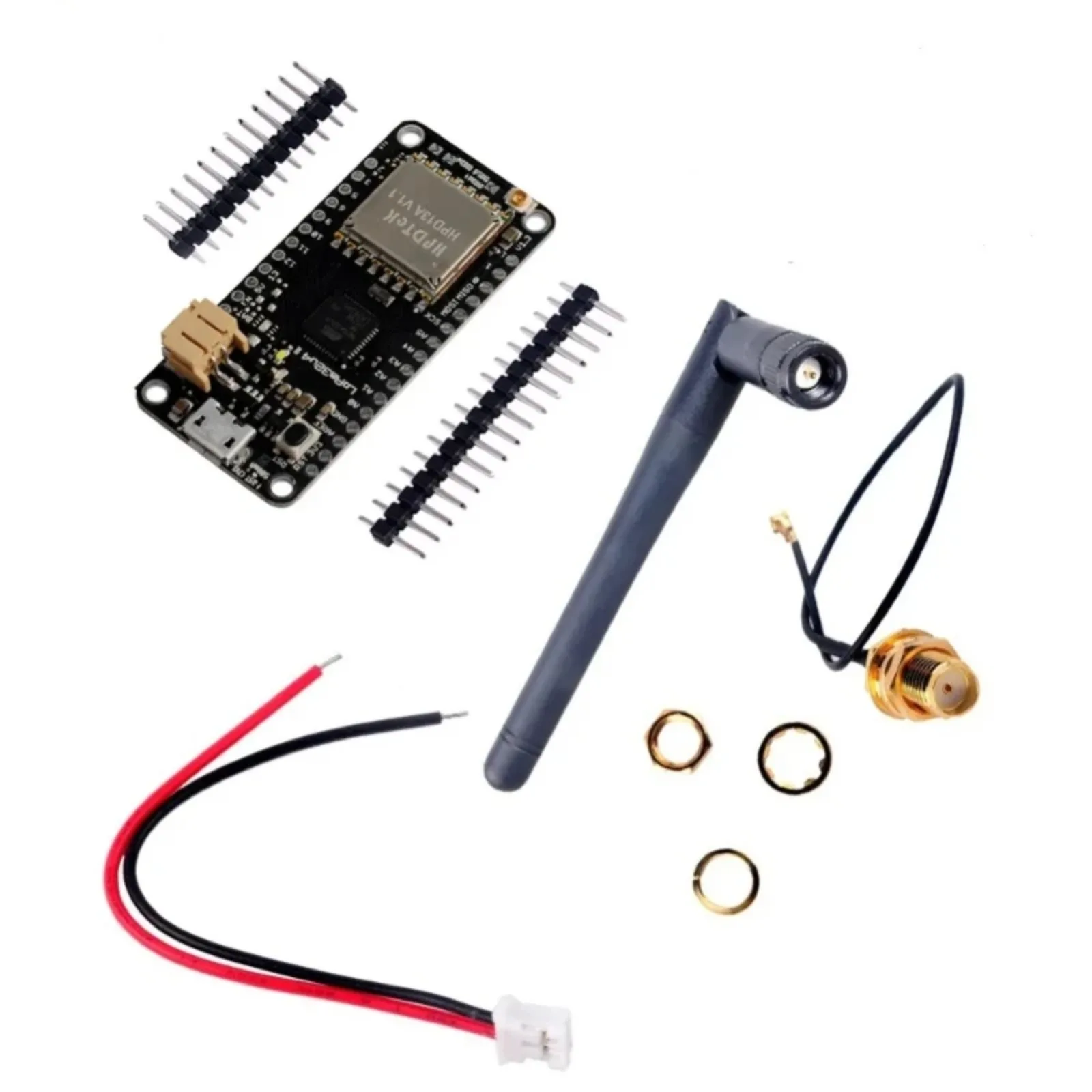 Placa de desarrollo LoRa32u4 II, 868MHz, 915MHz, módulo Lora IOT SX1276 HPD13, módulo transceptor Wifi, antena, conector JST, 2 uds./lote