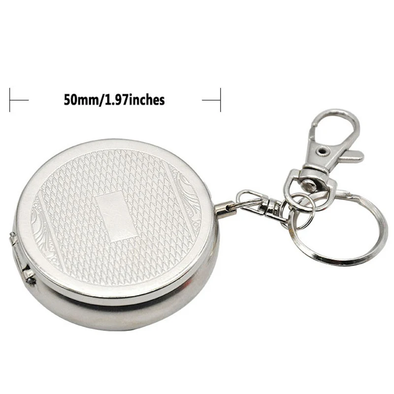 Stainless Steel Portable Mini Ashtray with Key Chain and Cigarette Pocket Ashtray/Vehicle Cigarette Ashtray