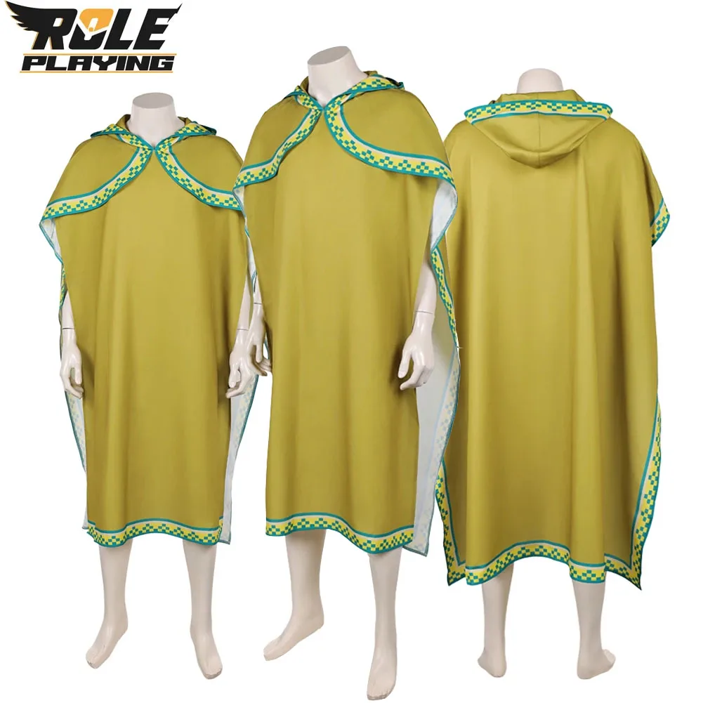

Luigi Cosplay Men Fantasy Green Cloak Cape Costume Movie Super Roleplay Outfit Clothing Adult Halloween Carnival Party Suit