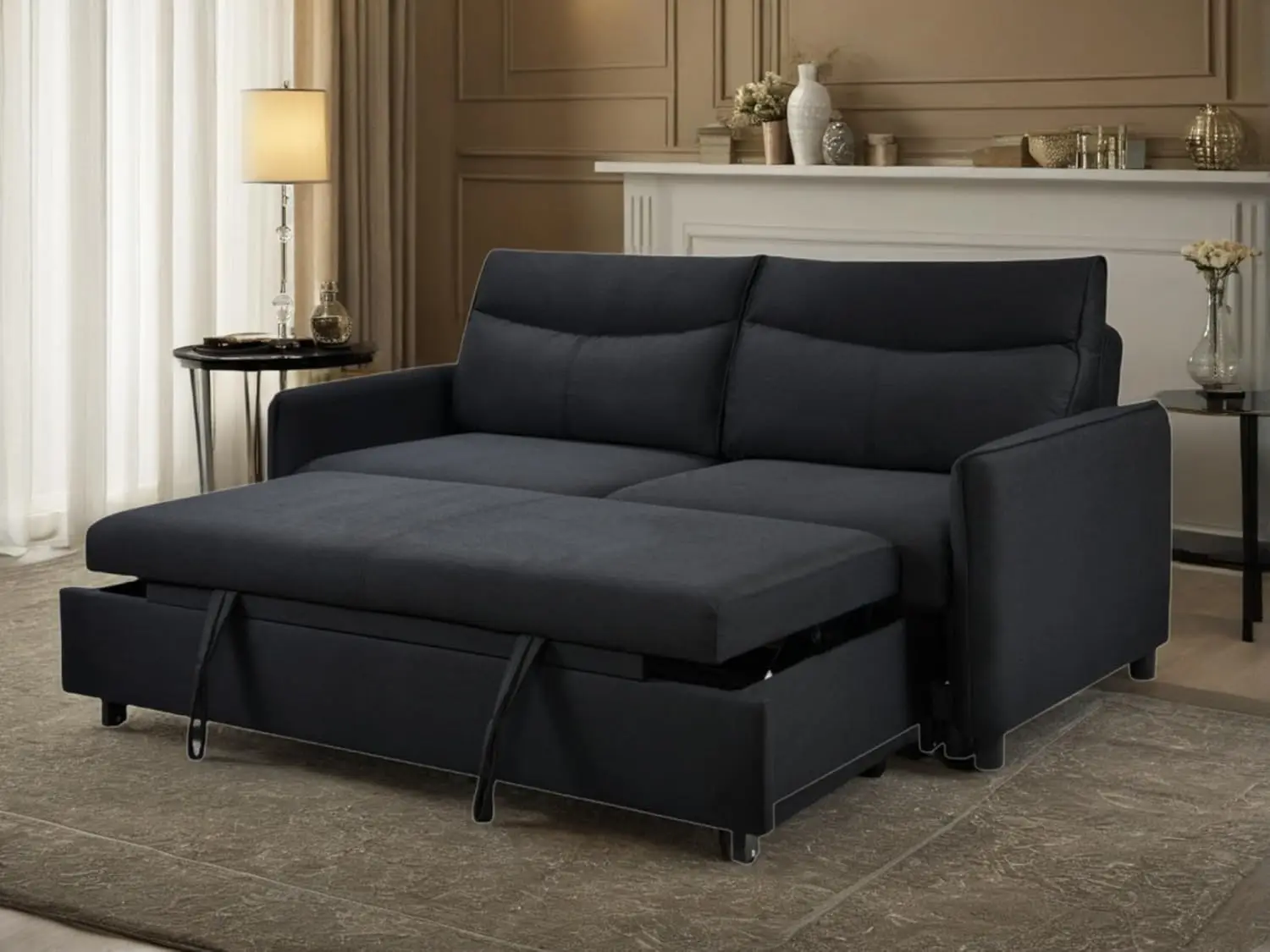 Convertible Sleeper Sofa Bed Queen Size Loveseat Futon Pull Out Couch Sofa Comfortable Modern Love Seat that Turns into Bed