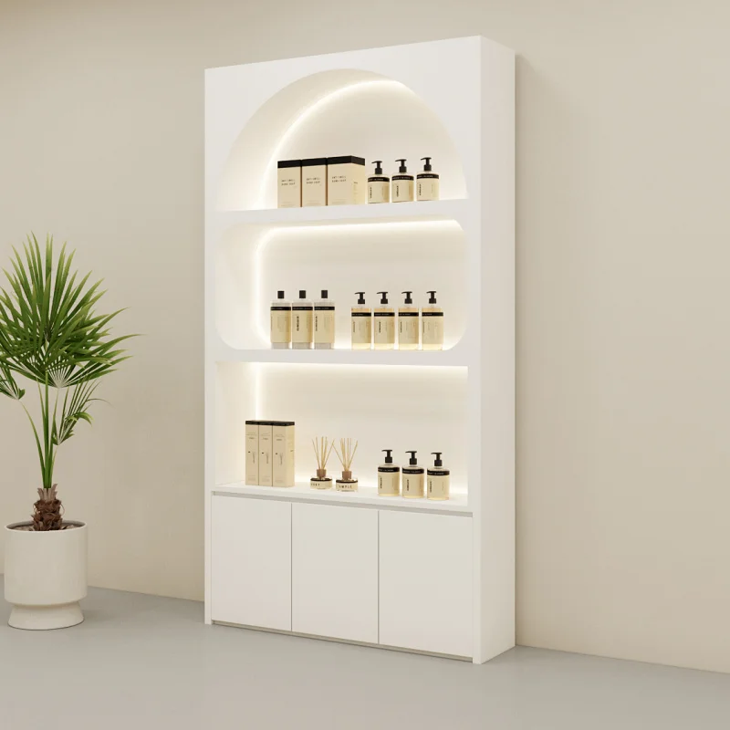 custom.Customizable Hair Salon Display Cabinet with Fast Makeup Display Cabinet in Beauty Stores and Salons.