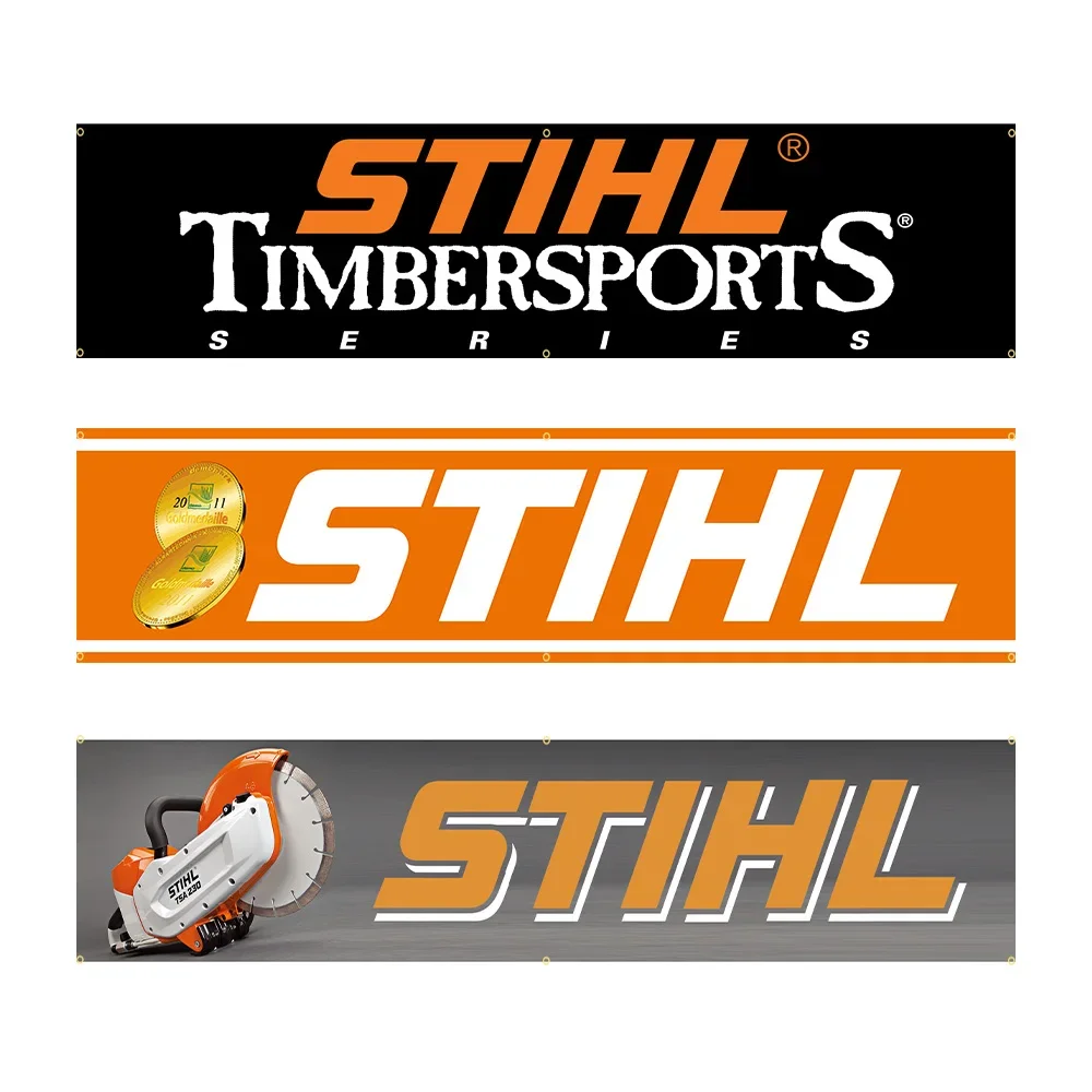 60X240cm Stihl Tool Banner Flag Polyester Printed Garage or Outdoor Decoration Tapestry