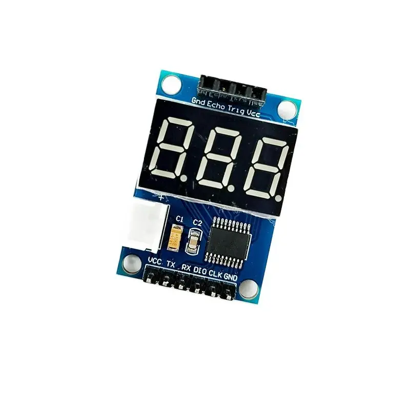 Ultrasonic Distance Measuring Module HC-SR04 Test Board Serial Output Nixie Tube Display Equipment