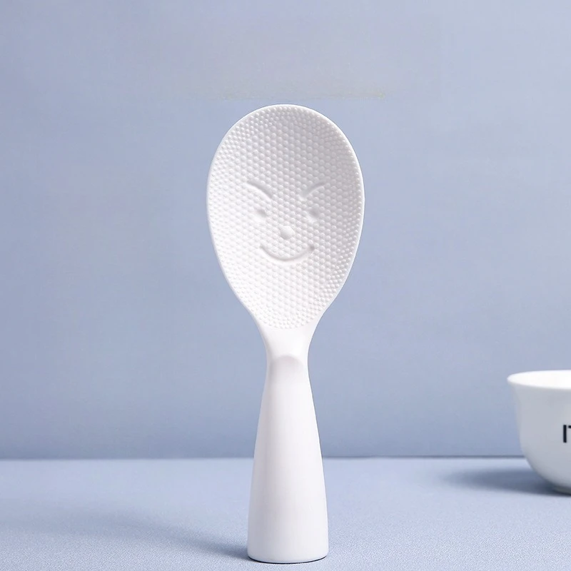

Plastic Rice Spoon for Electric Rice Cooker, Non-Stick Rice Scoop, Standable Kitchen Utensil, Home-Use Serving Spoon