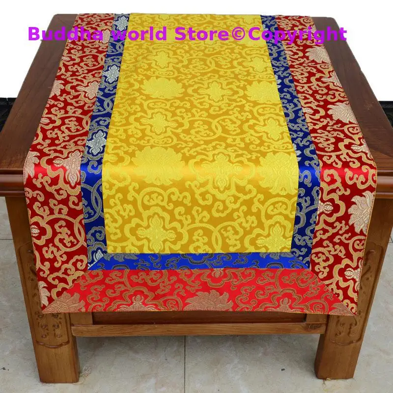 2025 made Buddhist supply Tibet family home Buddhism Temple eight Auspicious Embroidery Buddha Altar Table cover cloth Deco