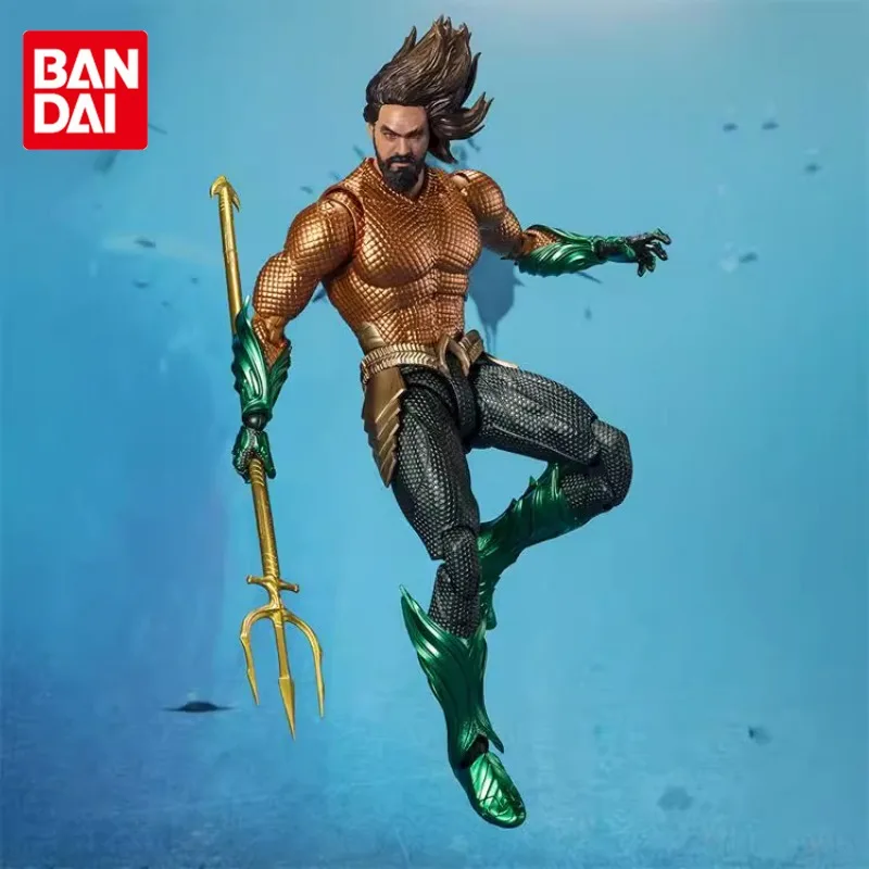 Bandai Original S.H.Figuarts SHF Aquaman and The Lost Kingdom Aquaman 2 Anime Action Figures Toys for Boys Girls Kids Gift