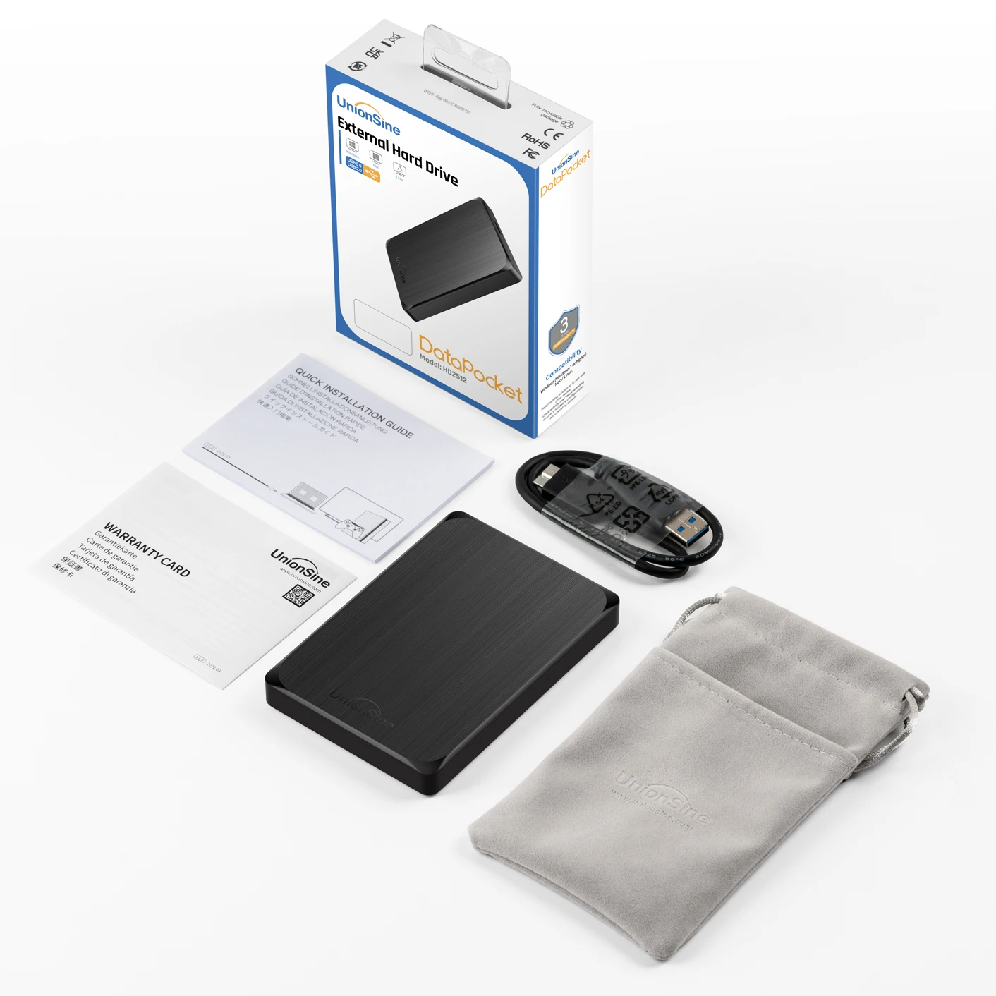 UnionSine 휴대용 외장형 하드 드라이브 500gb/1tb/2tb 메모리 USB HDD 저장 장치 하드 디스크 이동식 데스크탑 노트북 컴퓨터