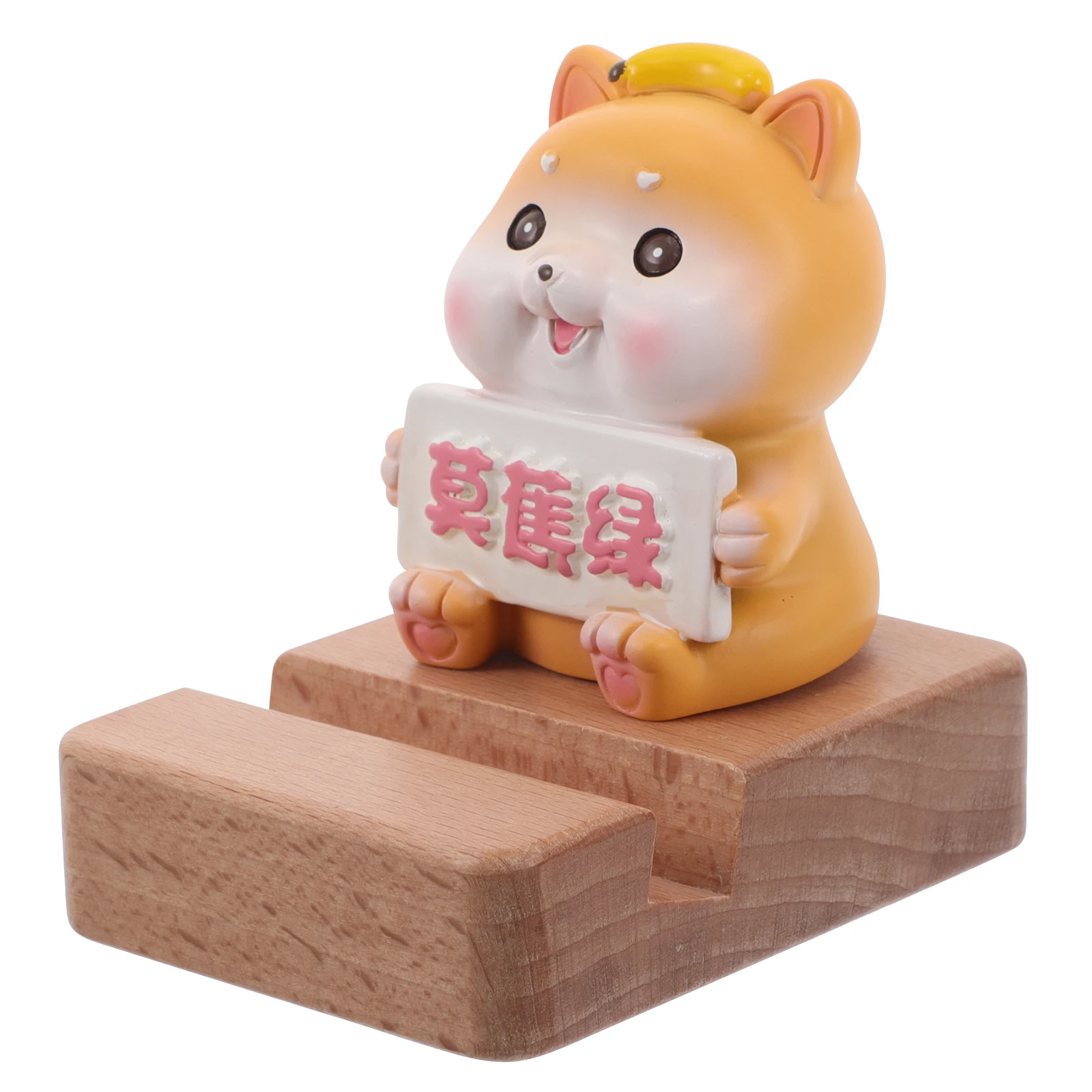 

Wooden Dog Animal Phone Stand Desktop Holder Cute Cellphone Bracket Mobile Phone Holder Desk Decor Office Ornament