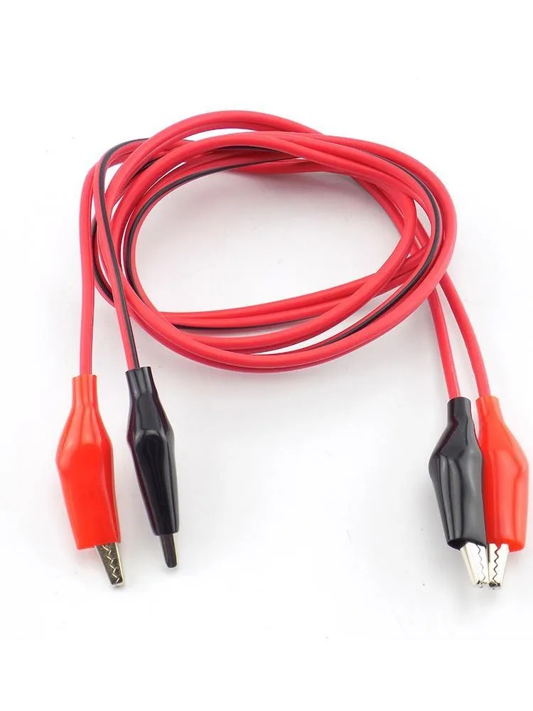 Pinces Crocodile électriques, fils de Test de bricolage, pinces de Test Crocodile à Double extrémité, rouge noir, fil de cavalier électrique pour cafards E2