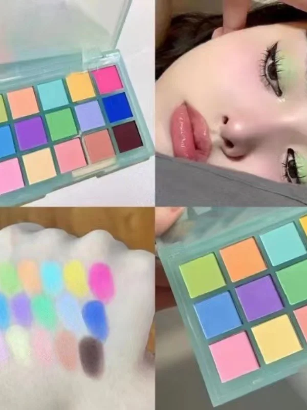 15 kolorów paleta cieni do powiek Macaron kolor matowy makijaż paleta cieni do efektu Smoky eye prześwitujący kolor długotrwała wodoodporna marka hurtowa