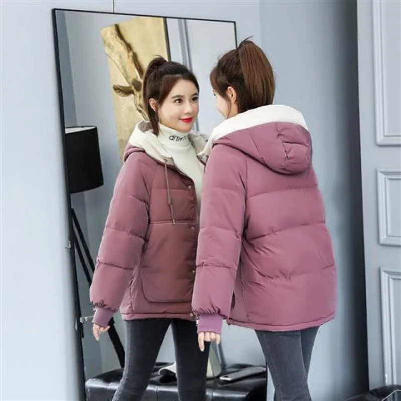 Oversize Thick Casual Hooded Sustans Parkas Cotton Winter Jackets For Women Long Down Coats Korean Fashion Office Lady Clothes