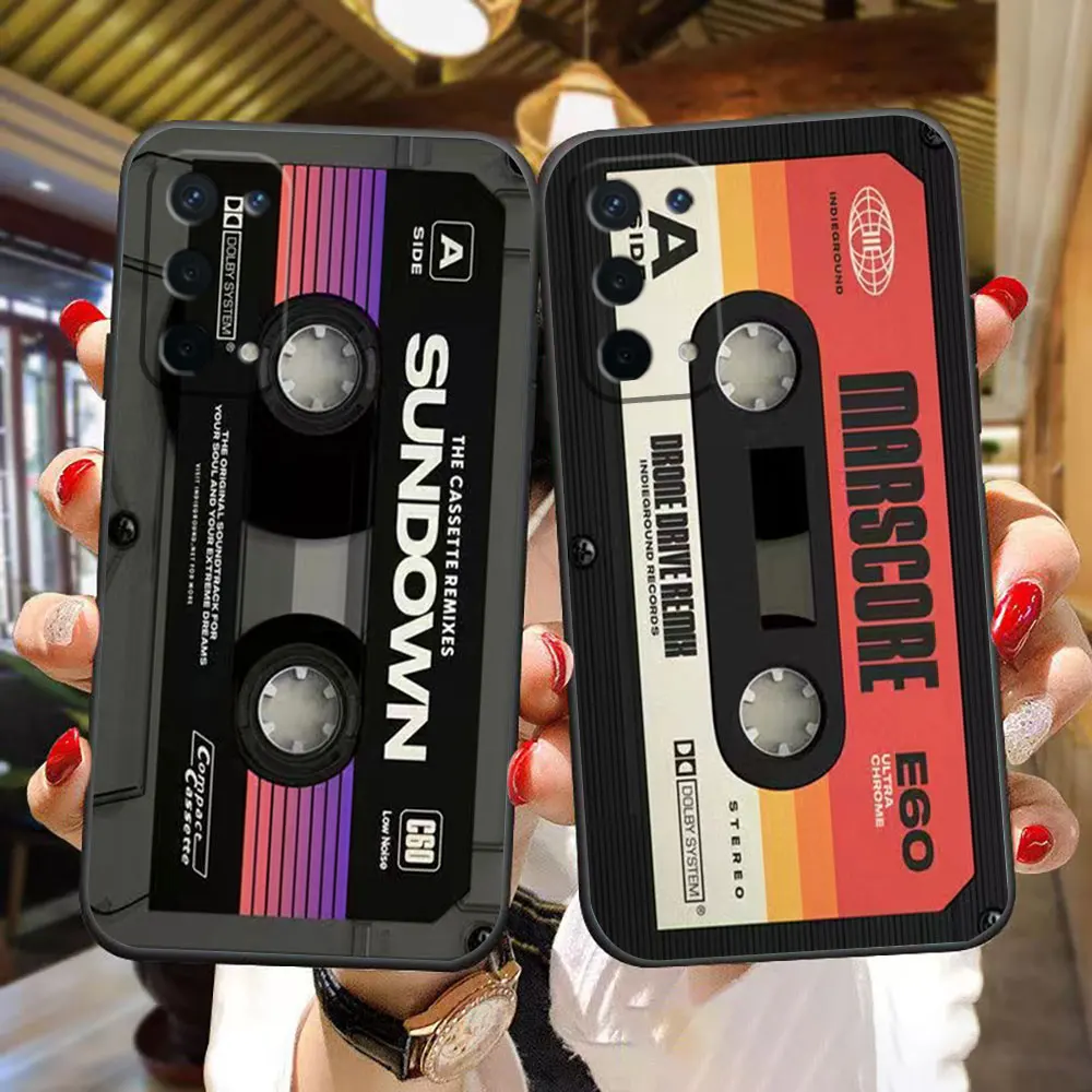 Classic Radio tape Cassette Phone Case For OPPO A98 A94 A93 A92 A78 A76 A73 A71 A60 A57 A55 A54 A53 A38 A17 A16 A16K Case Shell