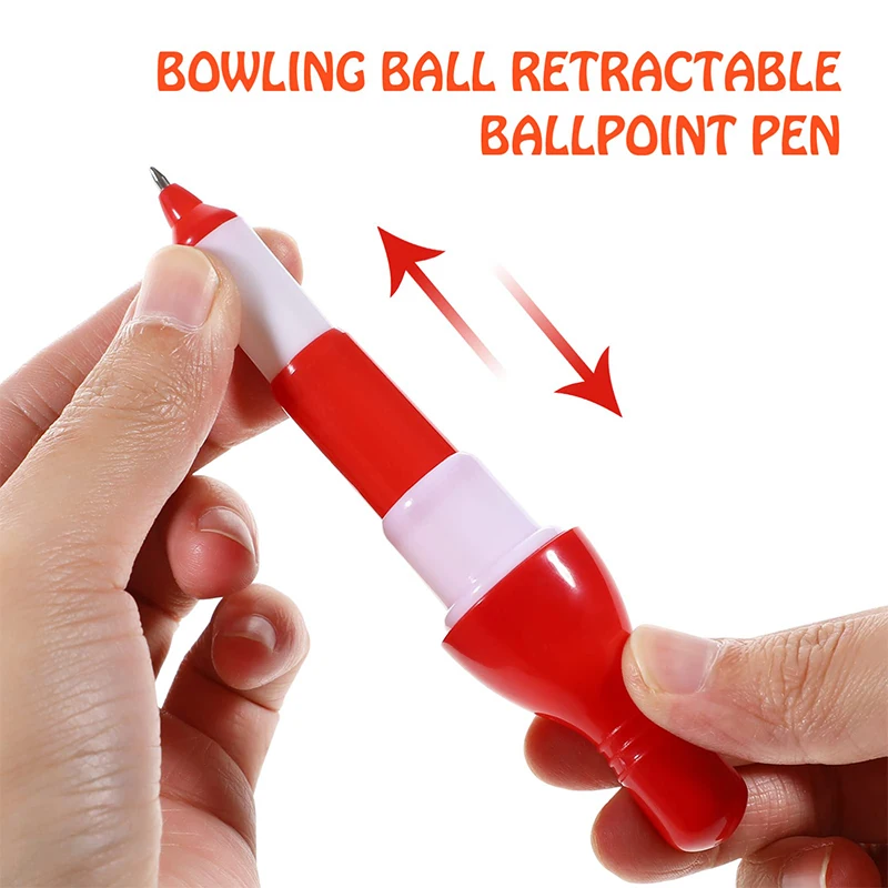 6-120Pcs Bowling Shaped Ballpoint Pen Gift For Bowling Lovers Stationery Office Gift