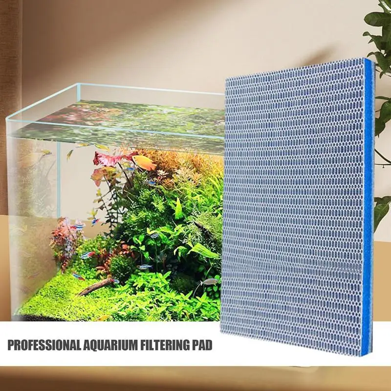 8 Layer Reusable Aquarium Filter Sponge Pad Strong Bio Filter Media For Fish Tank And Pond Easy To Cut And Clean