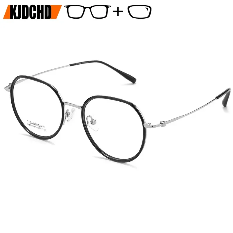 Simple Design Fashion TR90 Titanium Frame Anti-Blue Light Prescription Glasses Women Myopia Reading Glasses Customizable Eyewear
