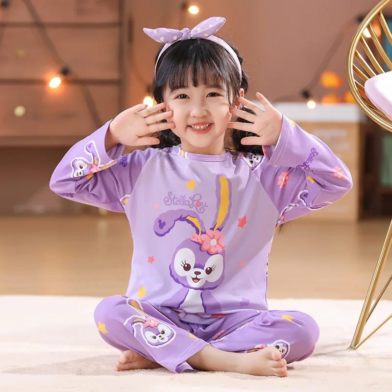 Spiderman Pyjama Marvel Children's Pajamas Set Boys Spring and Autumn Long-sleeved Cartoon Baby Pajama Girls Sleepwear