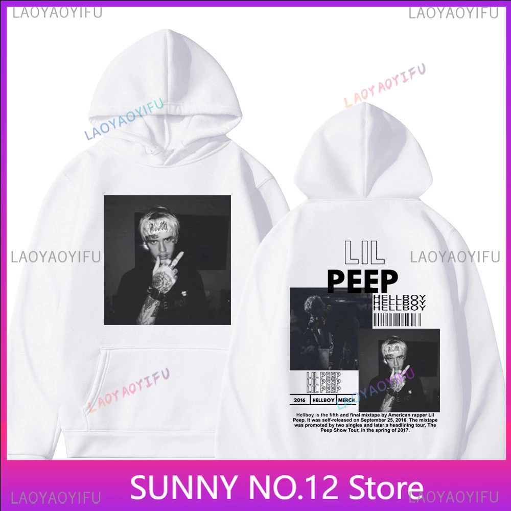 

Hip Hop Rapper Lil Peep Graphic Hoodie Top Fashion Oversized Pullovers Men Women Street Popular Trend Vintage Hooded Sweatshirt