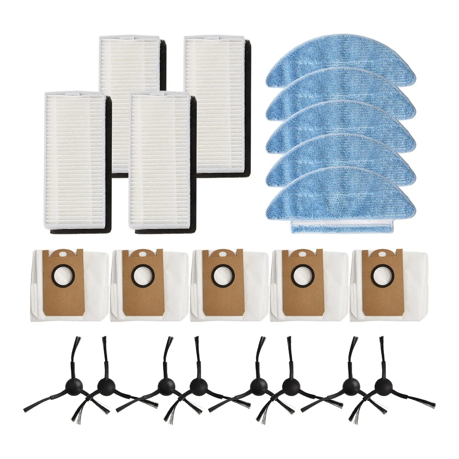 تصفية ممسحة القماش كيس لجميع الغبار فرشاة جانبية ل Medion X20 SW +/MD11415 X21 SW +/MD11500 استبدال جزء فراغ الملحقات