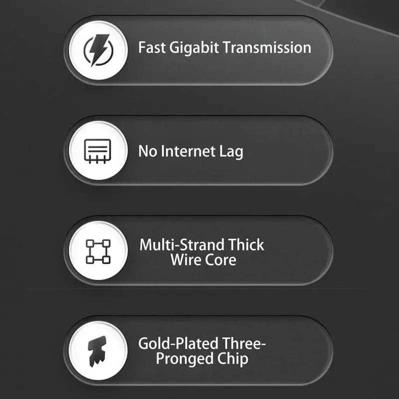 초고속 Cat8 LAN 네트워크 케이블 패치 코드, 금도금 RJ45 커넥터 포함, 8 코어 네트워크 케이블 트위스트 페어