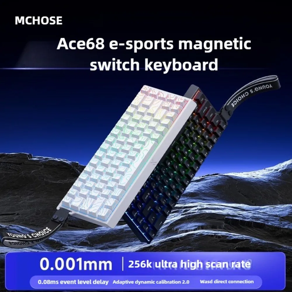 

MCHOSE Ace60 / ACE68 Pro Magnetic Switch Mechanical Keyboard Wired 8K Customization Gaming Esports for Windows/MAC