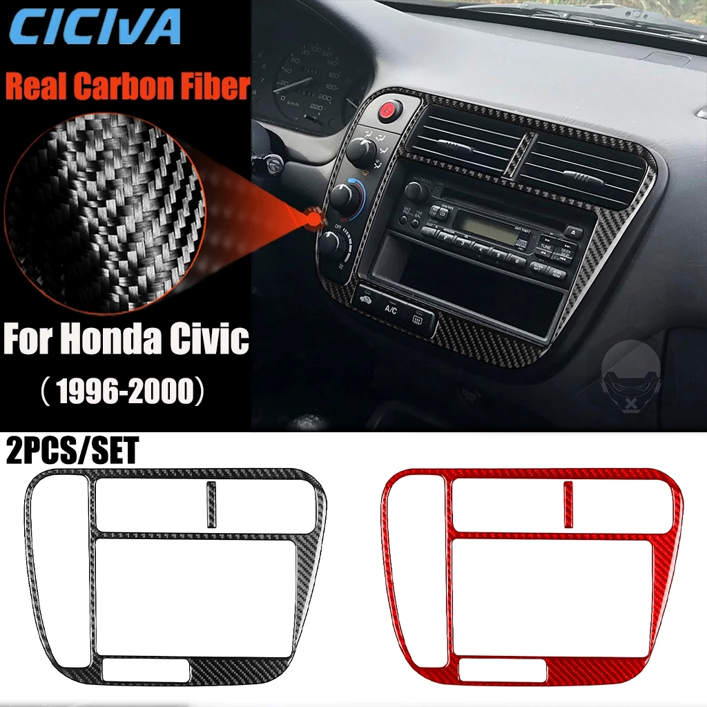 

Carbon Fiber Car Accessories Center Console Panel Modified Interior Trim Cover Sticker For Honda Civic 1996 1997 1998 1999 2000
