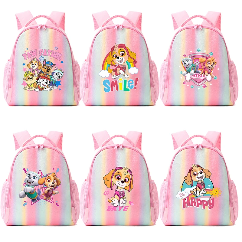 

Рюкзак Paw Patrols Rainbow для девочек, легкая повседневная дорожная двойная сумка на плечо для учащихся начальной школы, подарок на день рождения и Рождество
