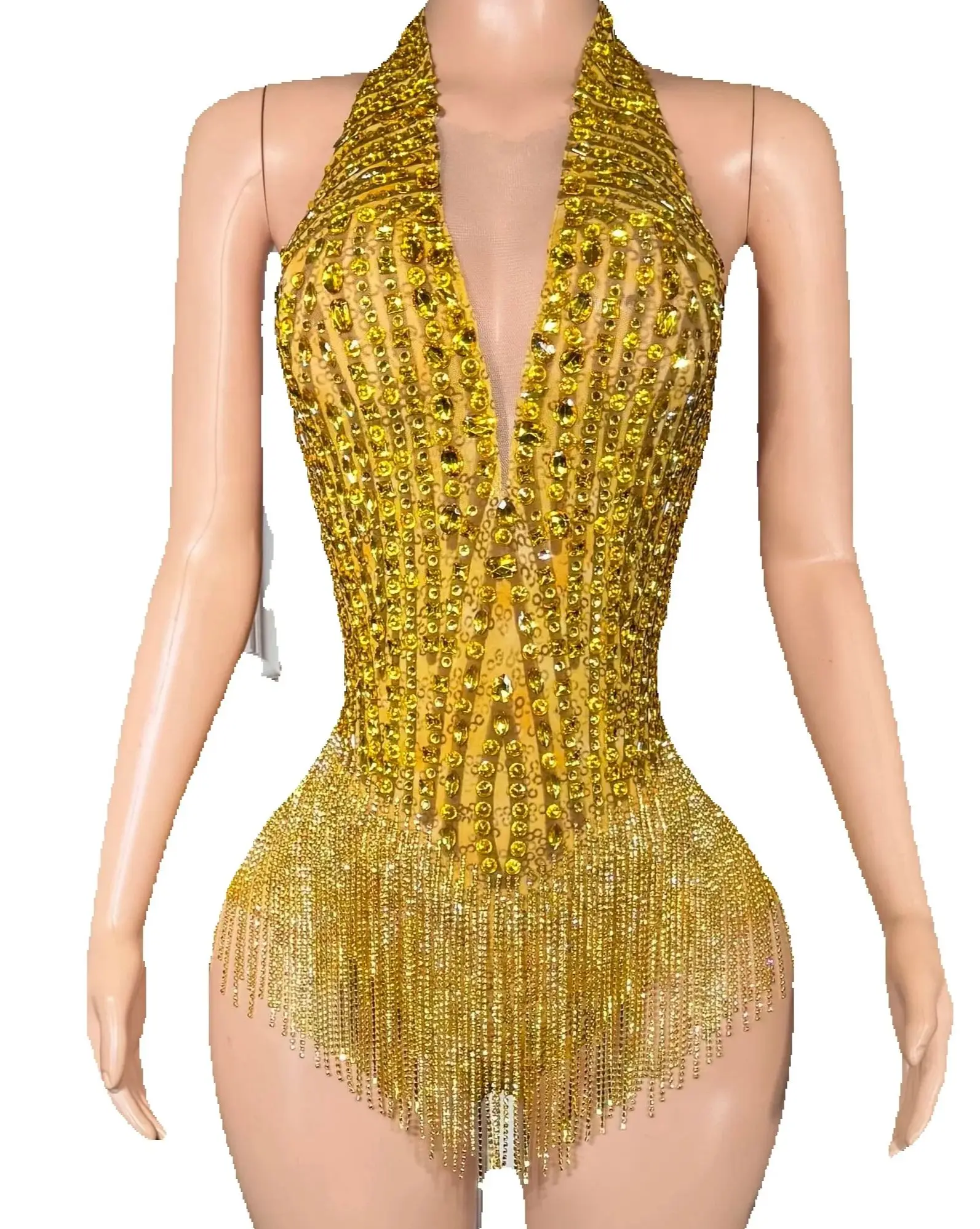 

Сексуальное мини-платье ZD с глубоким V-образным вырезом, стразами и бахромой, облегающее, с открытой спиной, для дня рождения, ужина, банкета, клуба, выпускного вечера, женское