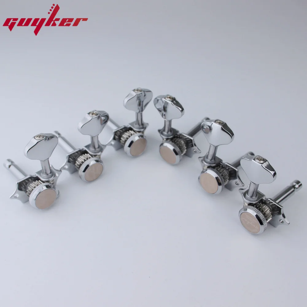 NEW Vintage 1:16 Open Gear Locking Tuner Pegs Gear Butterbean Guitar Tuners Nickel color