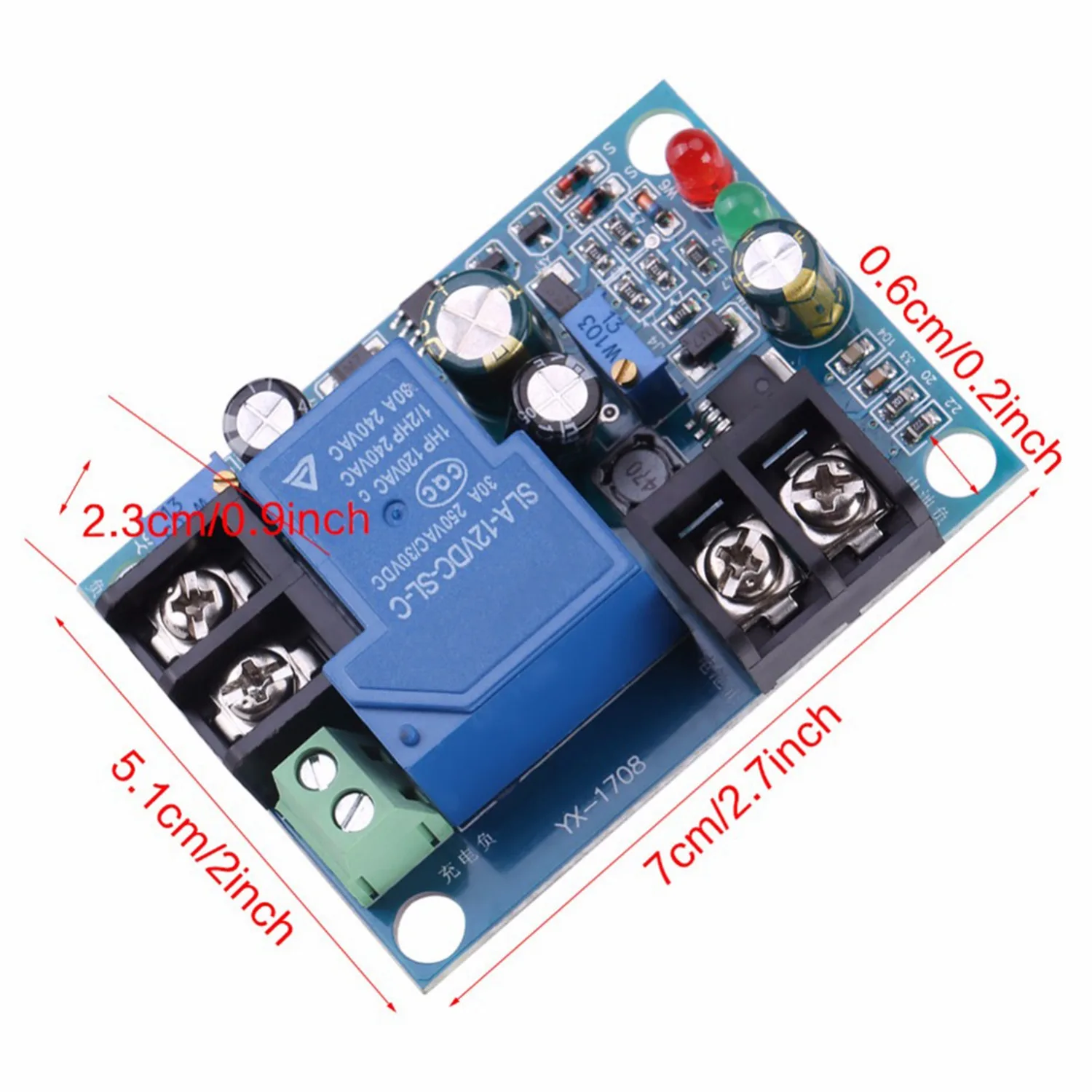 30A 24V Automatic Battery Charging Controller Protection Module YX1708 Battery Undervoltage Charge Control Module
