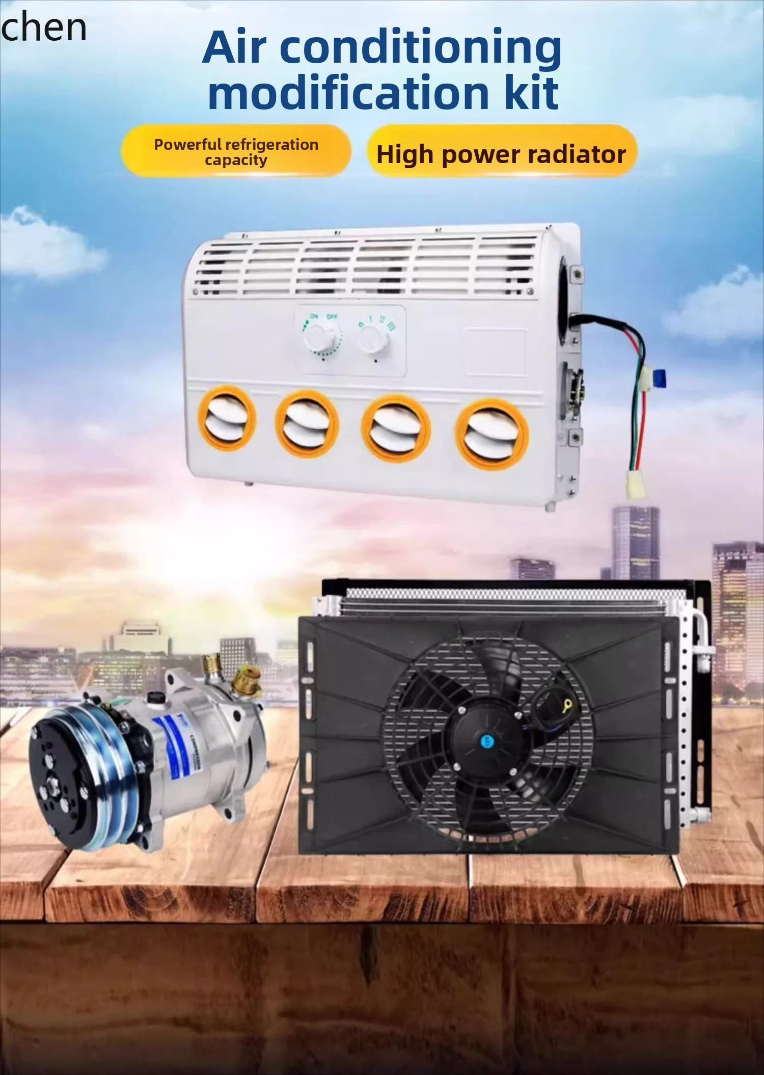 

ZML automotive air conditioner modification assembly 12v forklift vehicle refrigeration installation universal 24v