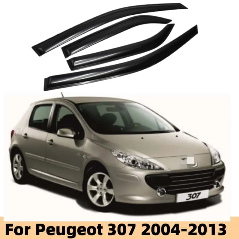 For Peugeot 307 2004 2005 2006 2007 2008 2009 2012 2013 Car Styling Accessories Window Visor Deflector Window Rain Guard Cover