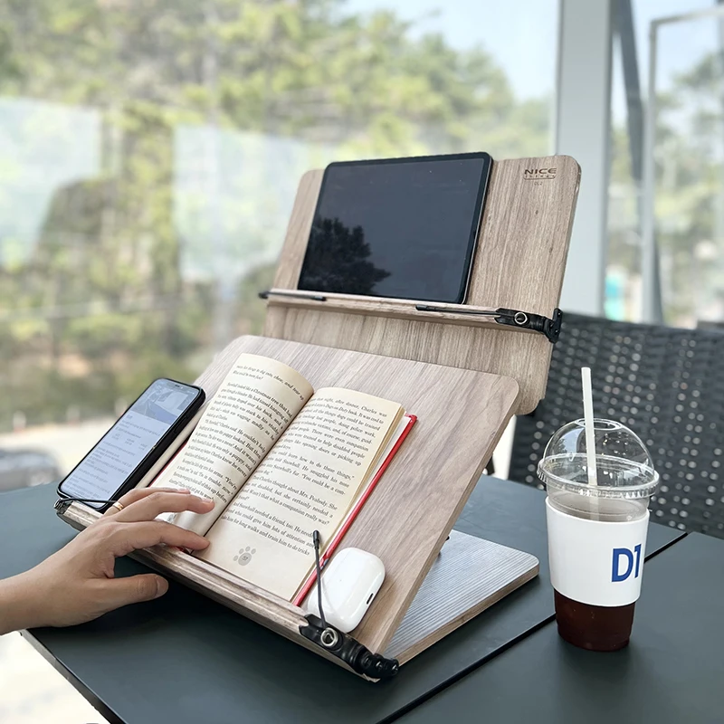 Multifunctional Storage Holders for IPad Adjustable Desktop Book Holder Ergonomic Children's Reading Rack Foldable Learning Aid