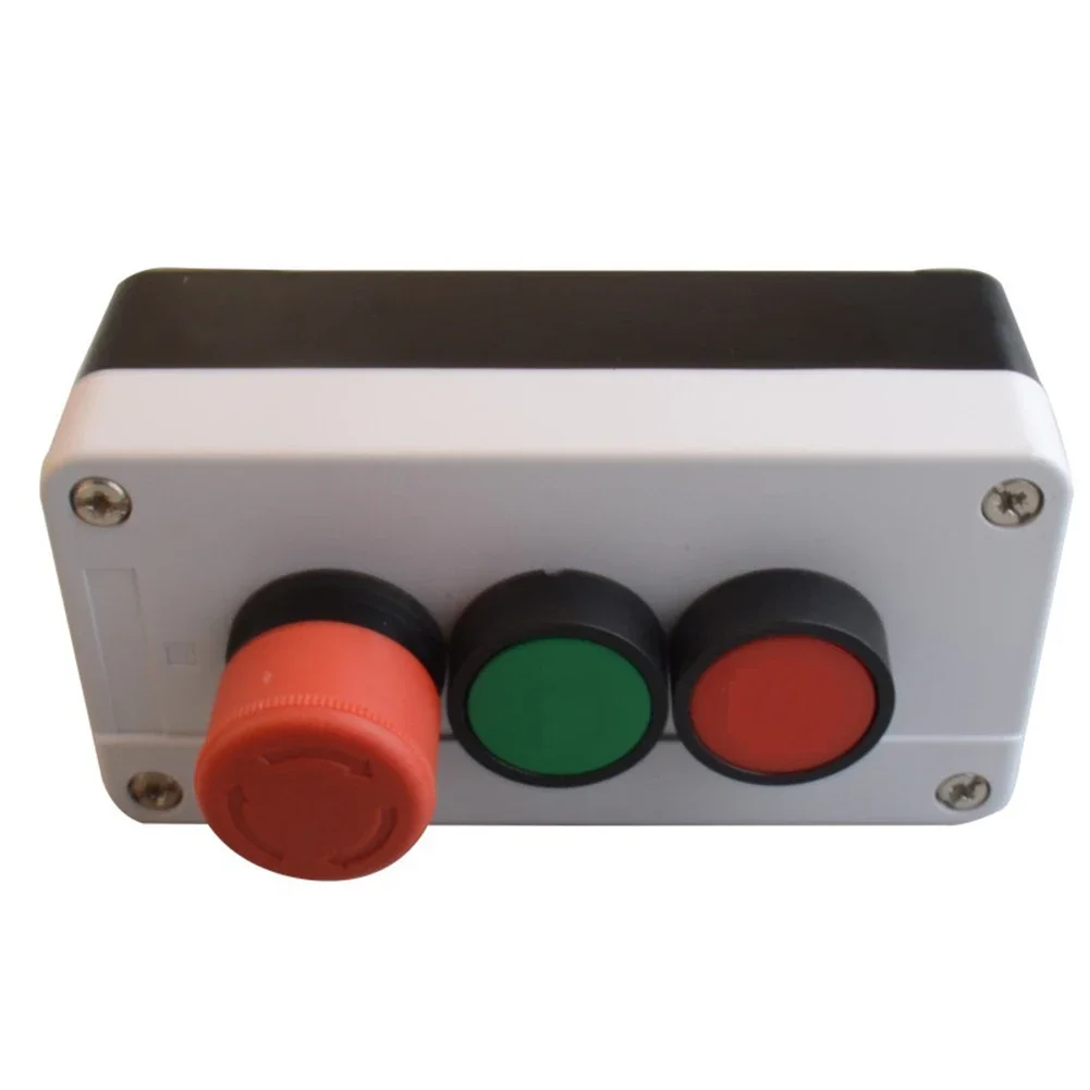 1pc 10A Push Button Switch With Box Start Stop Exigent Stop Switch For Automatic Control Circuits Easy Installation