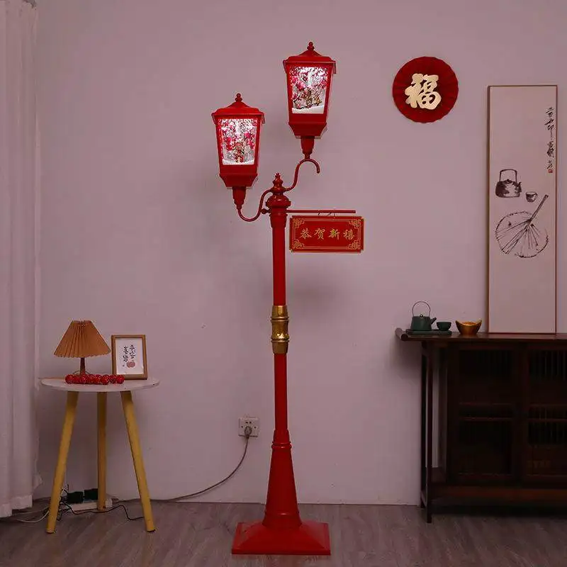 New Year's decoration God of Wealth to music, snow lanterns, Spring Festival ornaments, stacks, shopping malls, hotels, dressing