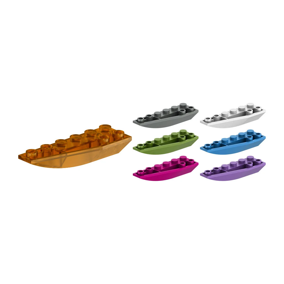 6x2 Left Slope Brick Wedge Technology Stacking Blocks Plastic Brick MOC Puzzle 766 Compatible with Lego 41765