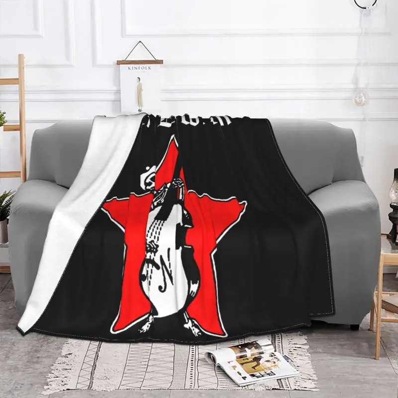 Social Distortion Star Skelly Logo Blanket Quilt On Couch Lightweight Bedding Travel Family Expenses