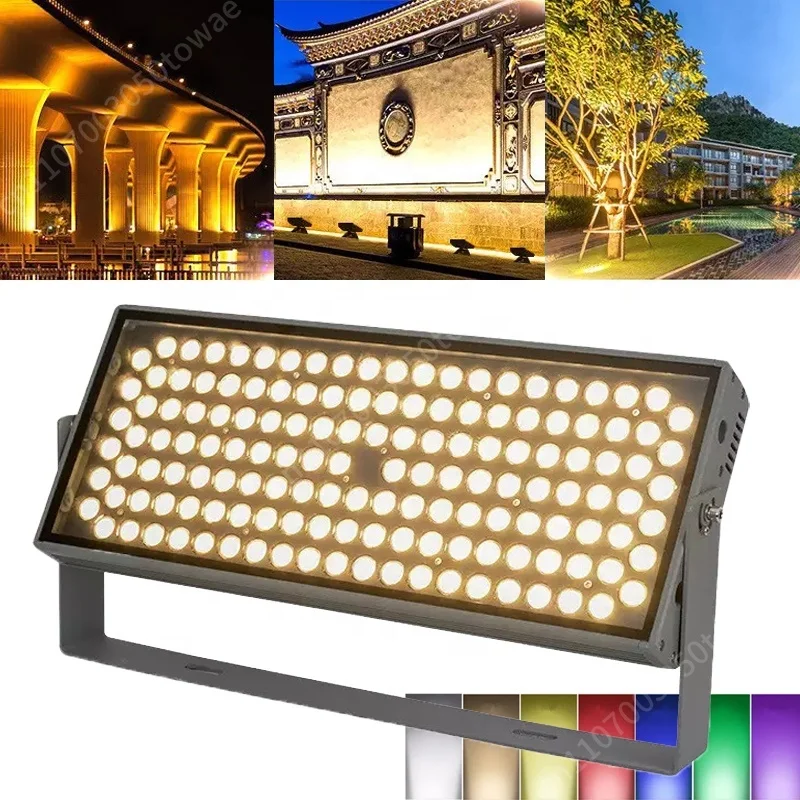 200W Reflector Light Outdoor Waterproof Square Wall Washer LED Flood Light IP65 Exterior Facade Lighting