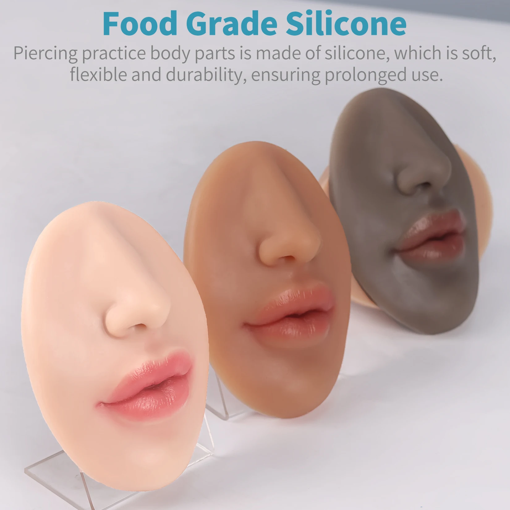 Premium Silicone Lip Mold Beauty Makeup Embroidery Practice  Noses Lip Tattoo Training Skin Supplies Realistic Design