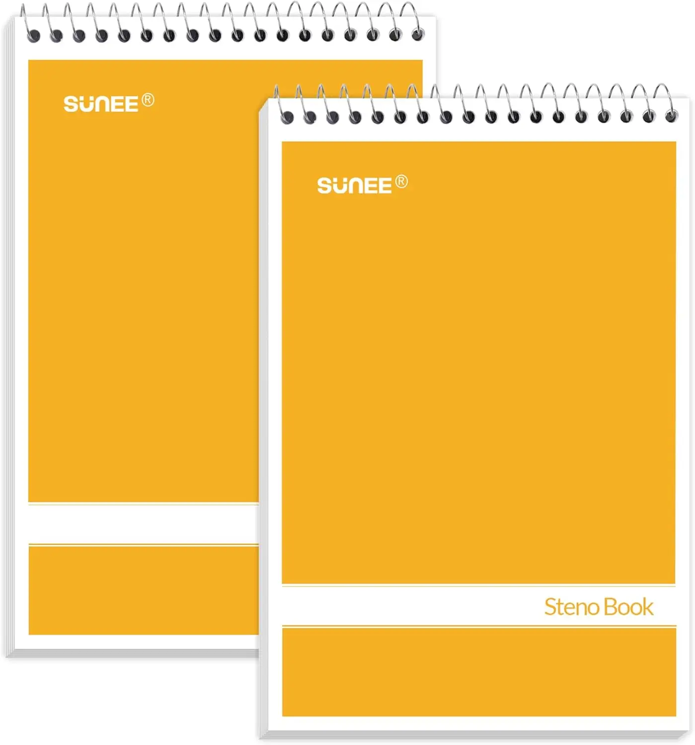 

2 Pack Steno Pads 6x9, Gregg Rule, 60 Sheets Each, Top Spiral Notebook for School Office