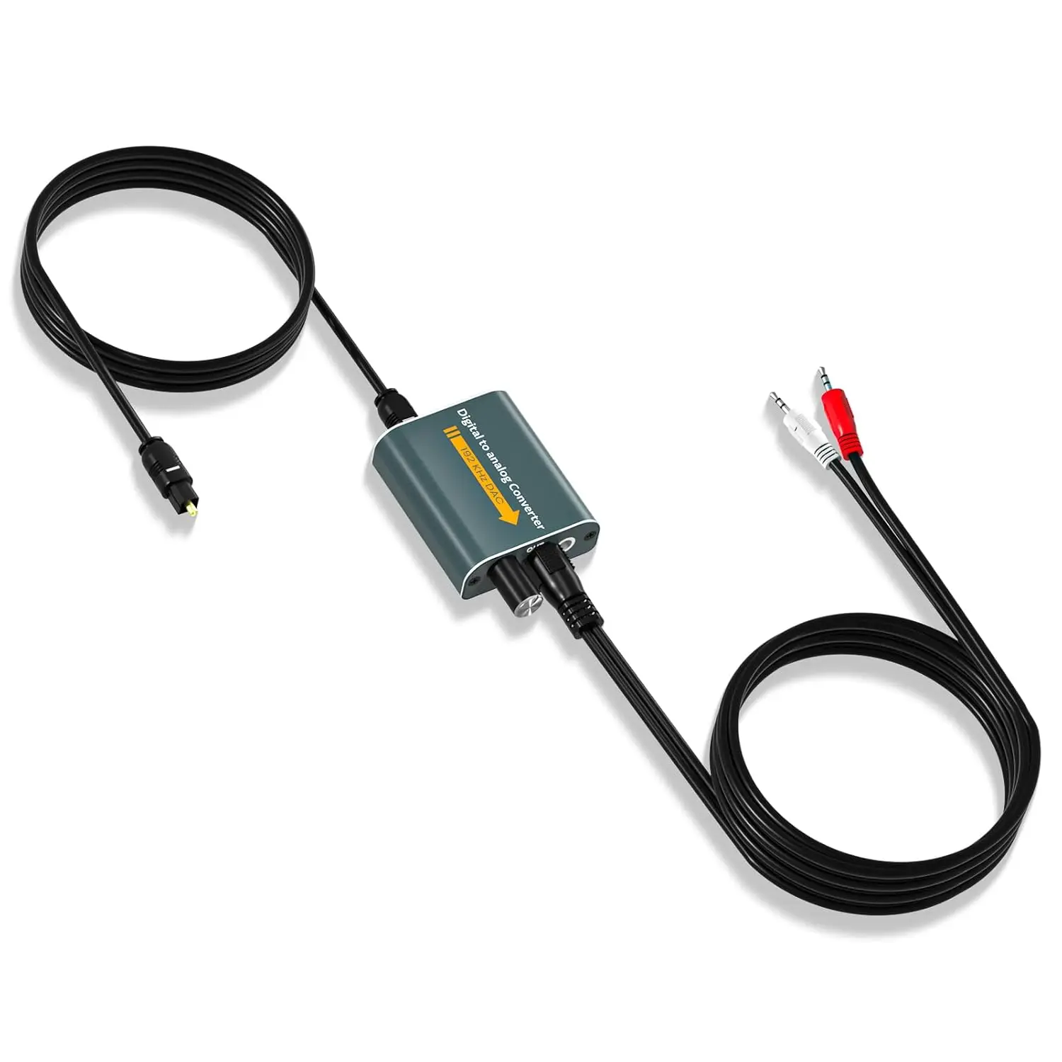 

Оптический адаптер RCA с ЦАП 192 кГц, регулятором громкости и встроенным усилителем для PS3, PS4, DVD, Apple TV, домашнего кинотеатра