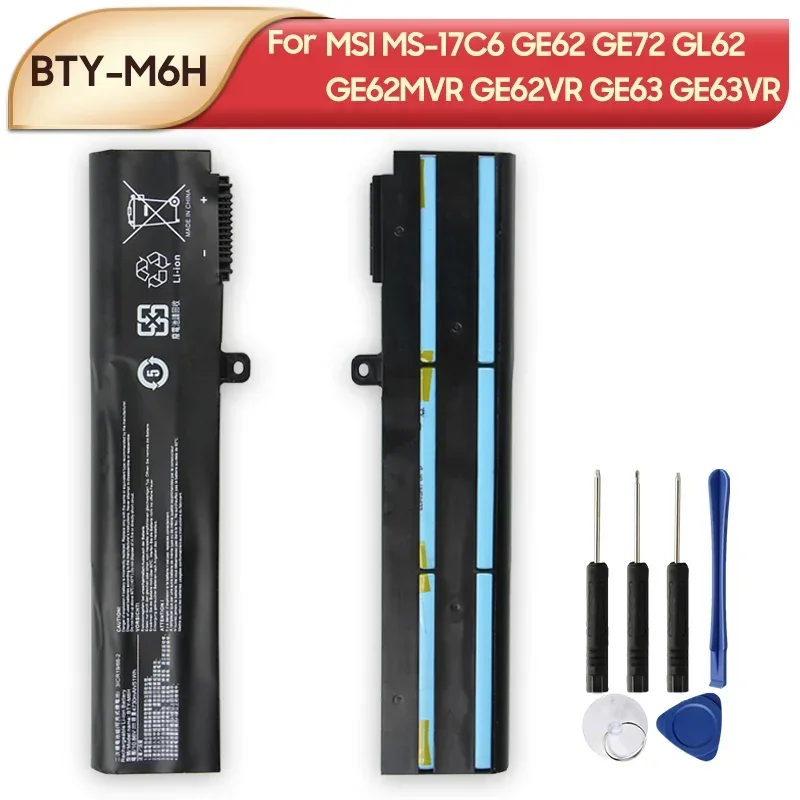 NEW Replacement Battery BTY-M6H For MSI MS-17C6 GE62 GE72 GL62 GL65 GV62 GE63 GE63VR MSI MS-16J1 MS-16J2 16J3