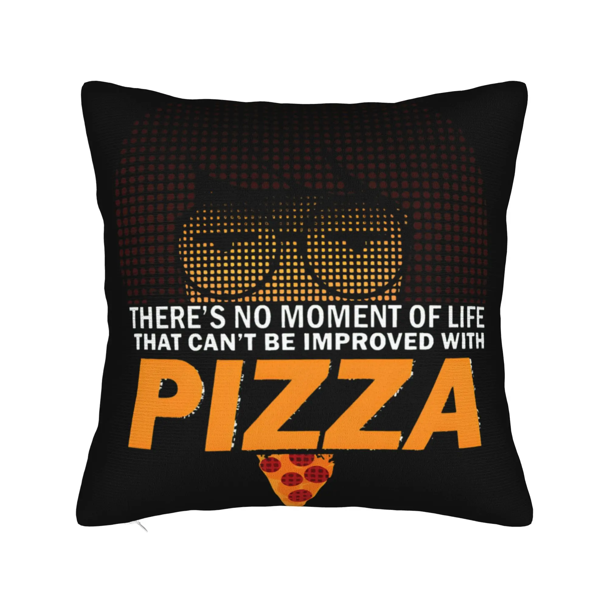 Everything Is Better With Pizza Darias Square Pillow Cases  Cushion Covers Vintage Zipper Decorative Pillowcase for Car 40x40cm